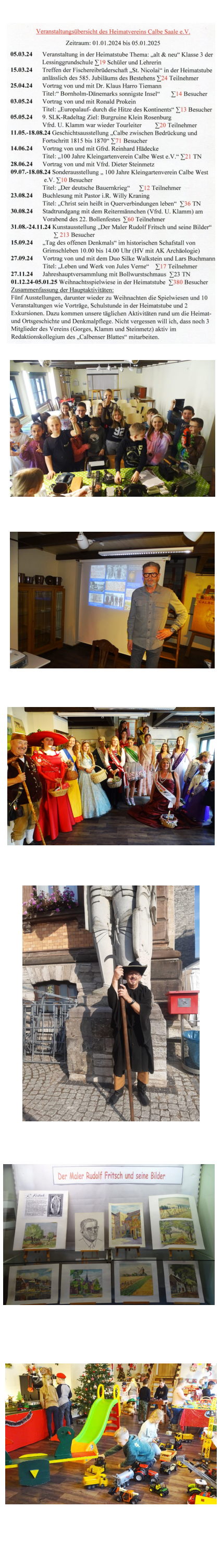 2024 alt & neu königlicher Besuch in der Heimatstube   Unterwegs mit dem Reitermännchen   Kunstausstellung 2024   Gut besucht, die Spielwiese in der Heimatstube   -----------------------------------------------------------------------